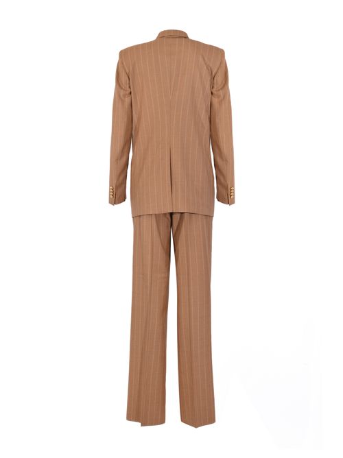 Tailleur T-Jasmine doppiopetto in misto lana e seta gessata Tagliatore | T-JASMINE10BAD 520101 26E193650